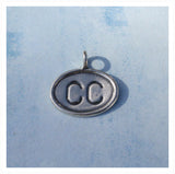 Cape Cod (CC) Sterling Charm on Sterling Chain, Airport Code Charm
