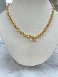 TOGGLE ME UP HEAVY GOLD CABLE CHAIN