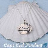 Cape Cod Map Pendant Necklace on Sterling Chain