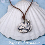 Cape Cod Map Pendant Necklace on Sterling Chain