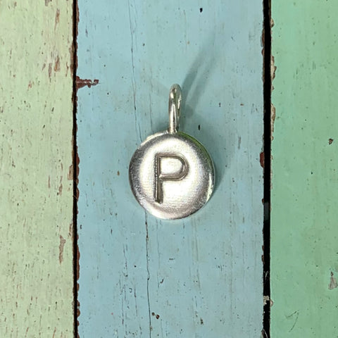 Dainty Sterling Initial Charm (UPPERCASE FONT)