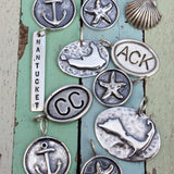 Cape Cod (CC) Sterling Charm - Horizontal Charm, Airport Code Charm