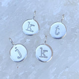 Dainty Sterling Initial Charm (LOWERCASE FONT)
