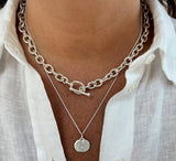 ADJUSTABLE STERLING SILVER DAINTY CABLE CHAIN