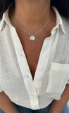 Diamond Initial Charm - Sterling Silver