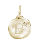 Diamond Initial - Gold Plated over Sterling Charm