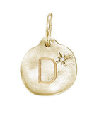Diamond Initial - Gold Plated over Sterling Charm