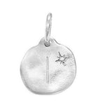 Diamond Initial Charm - Sterling Silver