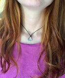 Cape Cod (CC) Sterling Charm on Adjustable Waxed Cotton, Airport Code Charm
