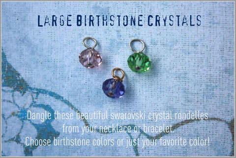Large Birthstone Charms